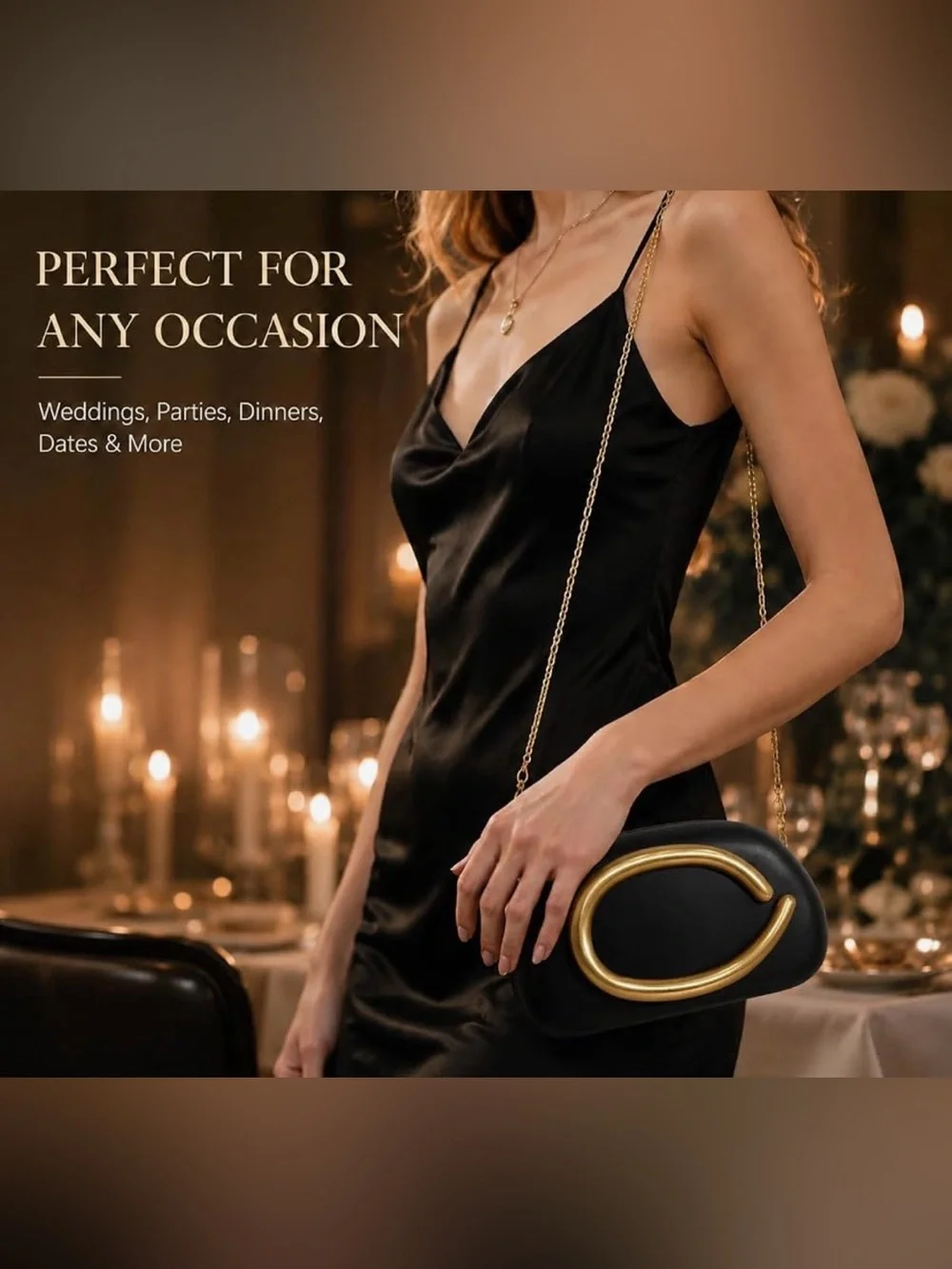 Elegant  Clutch Purses/Handbag Formal Events BLACK NIB